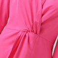 thumbnail image 6 of Sngxgn Women's Summer Sleeveless/Short Sleeve Floral Print Casual Flowy Long Dress(Hot Pink,M), 6 of 9