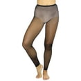 thumbnail image 3 of ToBeInStyle Women's Spandex Fishnet Cuffed Ankle Footless Tights- Black - One Size, 3 of 5
