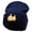 Navy, variant on Money Pouch Embroidered 12 Inch Long Knitted Beanie - Navy OSFM
