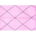 thumbnail image 1 of Ahgly Company Indoor Rectangle Solid Pink Modern Area Rugs, 7' x 10', 1 of 4