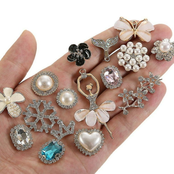 Clip de decoracion para zapatos de mujer accesorio para zapatos con perlas clips para zapatos ostentosos decoraciones para sandalias