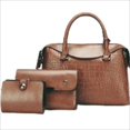 thumbnail image 5 of Stylish Vegan Leather Women's Shoulder Handbag - Durable Versatile Vegan Leather Top Handle Crossbody Shoulder Bag Set- Brown, 5 of 6