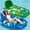 Palm Blue&Palm Green, variant on Pool Floats Chairs Adult - 2 Pack 65'' x 42'' Large Pool Float Chairs, Inflatable Pool Lounger with Cup Phone Holder, Backrest, Footrest, Tanning Pool Lounge