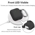 thumbnail image 3 of Funda para Airpods (negra compatible con Airpods 1/2 generación), protección de silicona a prueba de golpes Funda para Airpods, resistente al agua [LED frontal visible] admite carga inalámbrica con mo, 3 of 5