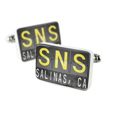 Cufflinks SNS Airport Code for Salinas, CAPorcelain Ceramic NEONBLOND
