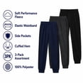 thumbnail image 5 of Pro Athlete Boys Sweatpants - 3 Pack Active Performance Fleece Jogger Pants for Kids (8-20), 5 of 7