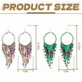 thumbnail image 7 of DESIGNICE 2 Pairs Statement Earrings for Women,Alloy Seed Bead Tassels Beaded Earrings,Dangle Earrings for Women Wife Girlfriend Fashion Jewelry Accessories Gift,Style1, 7 of 7