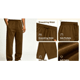 thumbnail image 5 of lcziwo Mens Gray Sweatpants with Pockets Drawstring Waist Baggy Joggers Athletic Pants Fleece Open Bottom Straight Leg Sweat Pant Gray,M, 5 of 9