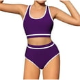 thumbnail image 2 of Conjunto de traje de baño de dos piezas con estampado hawaiano de verano para niños, parte superior de poliéster para niños, 2 of 7
