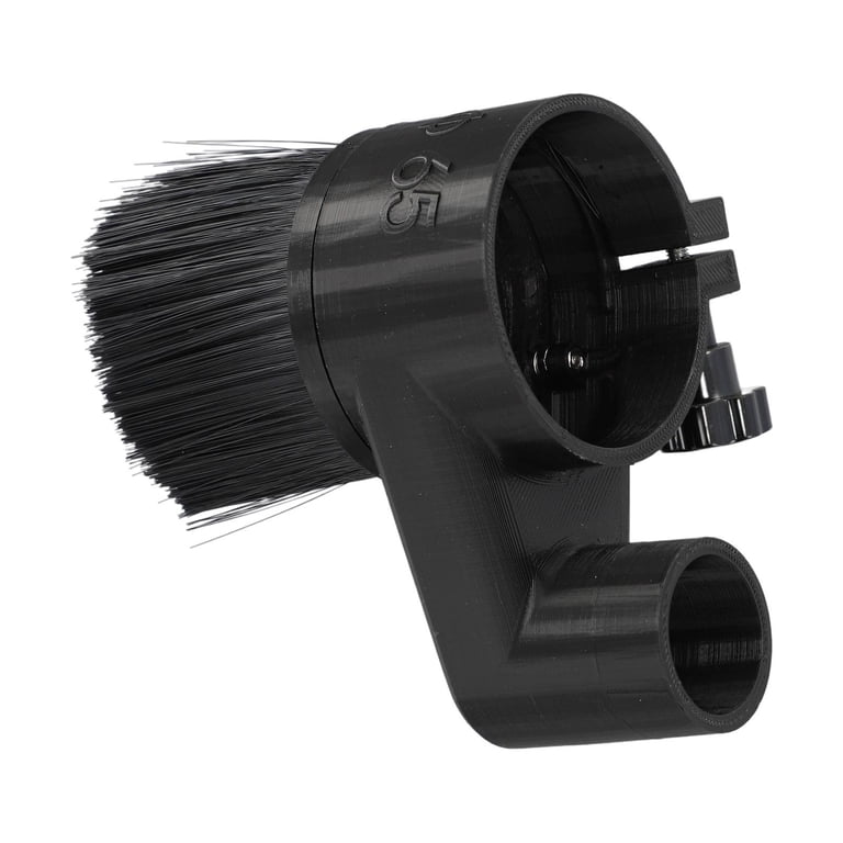 CNC Spindle Brush Dust Collector Cover – 52/65/80mm Diameter Options, Removable Bristles, 37mm Vacuum Port, For Engraving & Woodworking Machines (3018pro Etc.)