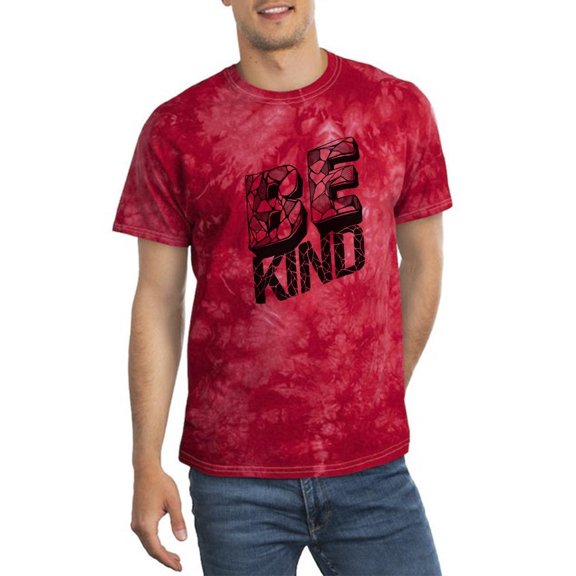 Be Kind Craquelure Tie Dye Crystal Men -Image by Shutterstock, Male Large