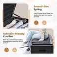 thumbnail image 3 of Devoko 105 Gallon Resin Deck Box Outdoor Lockable Storage Bench with Cushions Waterproof Storage Box,Black, 3 of 6