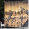 thumbnail image 4 of Ambesonne Winter Shower Curtain, Overcast Sky Mountain, 69"Wx84"L, Sepia, 4 of 5