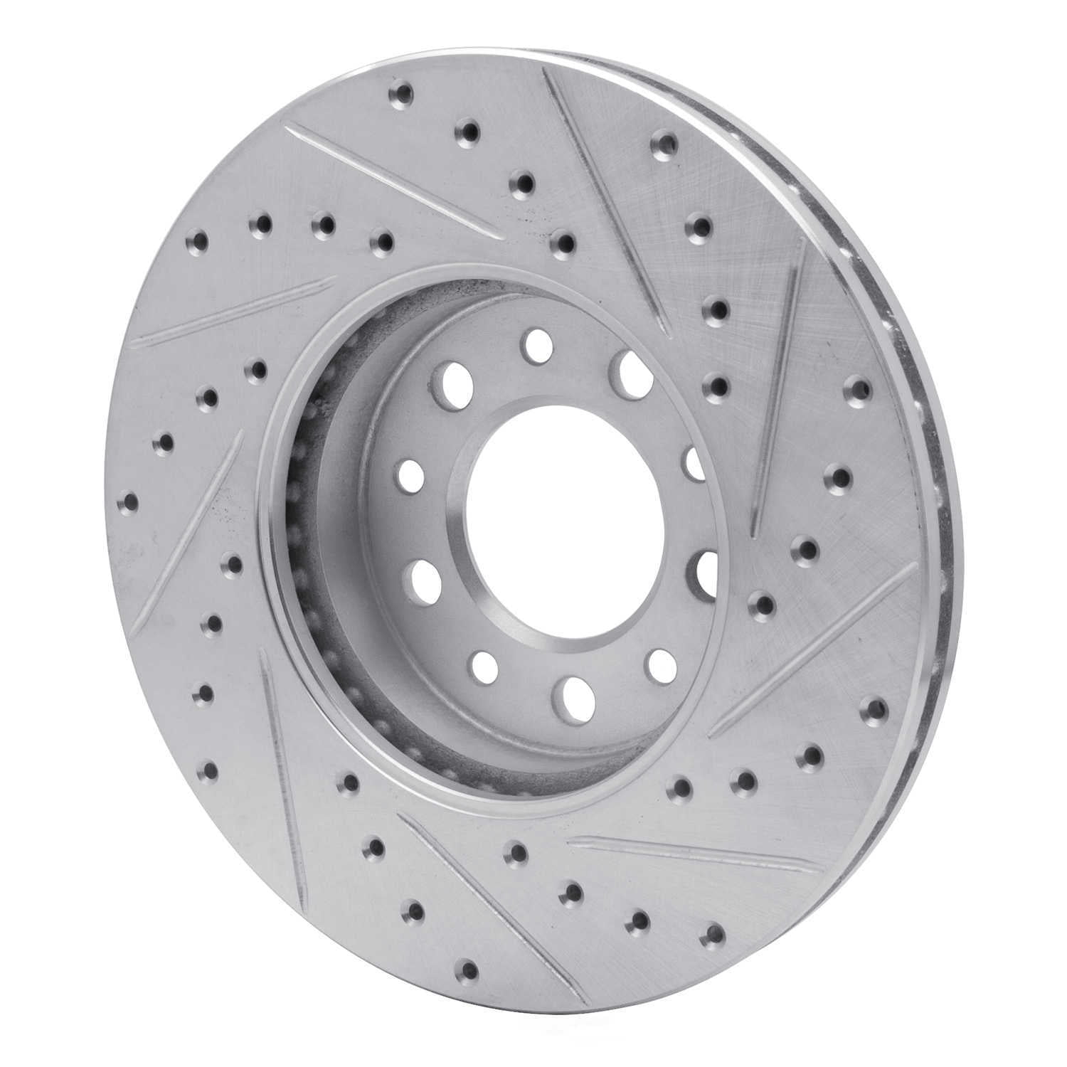 Dynamic Friction Company 631-54085L DFC Brake Rotor - Drilled And Slotted - Silver