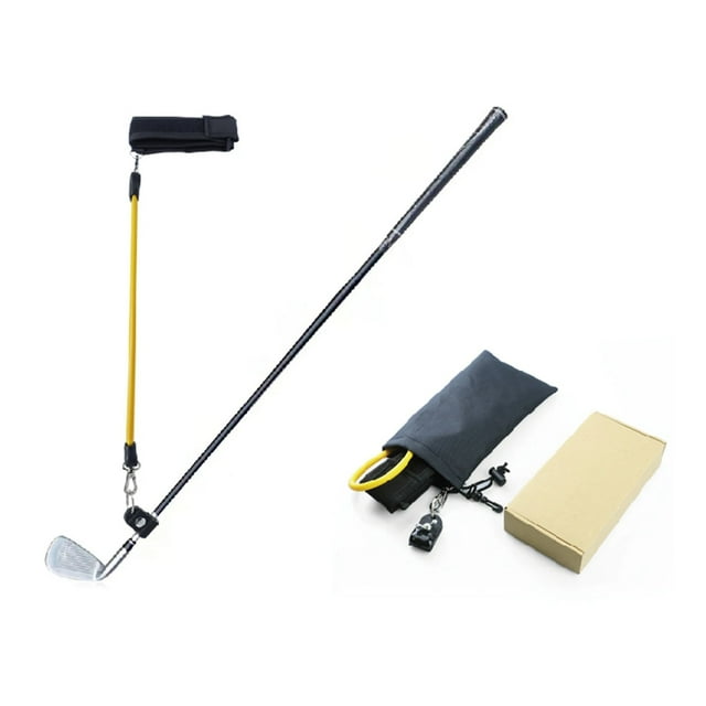 Golf Swing Training Aid, Golf Trainer Helper Swing Master Lastic Golf Swing Practice Rope Shoulder Turn Golf Swing Trainer With Storage Bag For Beginners