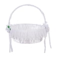 thumbnail image 1 of Cesta de boda, cesta para niña de , portátil, única, con encaje de satén para eventos, compromisos, ocasiones festivas, fiestas, niñas, 1 of 9