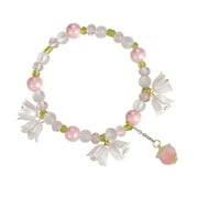 Milue Pearl Flowers Beaded Bracelet for Women Sweet Cute Lovely Romantic Aesthetics