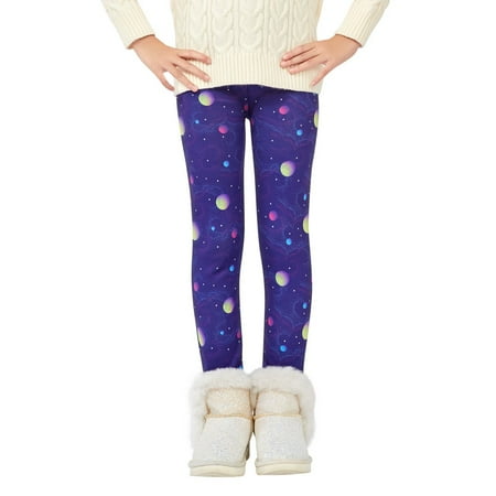 

SYNPOS Girls Winter Thick Leggings Fleece Lined Warm Pants 2-13 Years