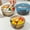 Blue, variant on HOARBOEG Food Grade Round Lunch Box Microwave Bento Boxes with Spoon and Fork, 3 Compartments & Leakproof Seal Hot and Cold Food Container