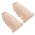thumbnail image 4 of HONMEET Vintage Style Wood Corner Trim Appliques Beige Decorative Molding for Home Decor, 2 Pieces, 4 of 8