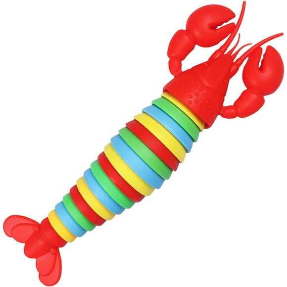 ZOUSSIQI 3D Printed Lobster Fingertip Toy, Anxiety Relief Sensory Decompression Toy Colorful Stress Reliever Toy for ADD ADHD (Red Head) CA919-29786