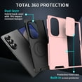 thumbnail image 4 of for Samsung Galaxy Z Fold 7 Heavy Duty Case with Camera Sliding Cover, Support Wireless Charging Hybrid TPU & PC Smoothly Anti-Fingerprint Slim Case Compatible with Samsung Galaxy Z Fold 7, Pink, 4 of 9