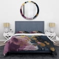 thumbnail image 3 of Designart "Movements In Paint Purple and Blue III" Abstract Painting Bedding Covert Set - Modern Purple Abstract Bed Set With 2 Shams, 3 of 6