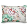 thumbnail image 2 of Creative Products Large Orange and Green Watercolor Medallion 14x20 Indoor / Outdoor Pillow, 2 of 3