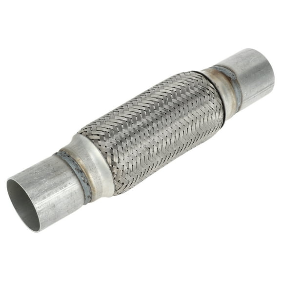 Unique Bargains Exhaust Flex Pipe 2.16 Inch OD Flexible Braided Exhaust Tube Universal Flexible Pipe Tubing Silver Tone 1 Pc