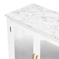 thumbnail image 4 of Christopher Knight Home 47.9" Storage Cabinet with Glass Doors and Adjustable Shelves, Wood Frame, White, 4 of 13