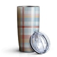 thumbnail image 2 of 20oz Tumbler with Lid and Straw Stainless Color Check Steel Vacuum Insulated Water Coffee Tumbler Cup, Double Wall Vacuum Insulated Travel Mug Reusable Tumblers for Ice Drinks, Hot Beverage, 2 of 7