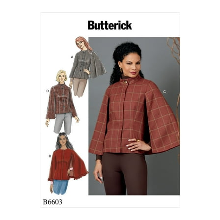 Butterick Pattern Misses' Cape-6-8-10-12-14