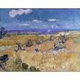 thumbnail image 2 of van Gogh, Vincent 14x12 Gold Ornate Wood Framed with Double Matting Museum Art Print Titled - Wheat Stacks with Reaper, 2 of 4