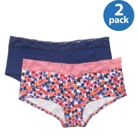 Dream Fit Women's Full Figure Boyshort Panties 2 Pack