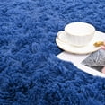 thumbnail image 7 of YJ.GWL Soft Area Rugs for Bedroom Living Room Plush Fluffy Rug Shag Indoor Modern Carpet Home Decor,8'x10',Indigo, 7 of 7