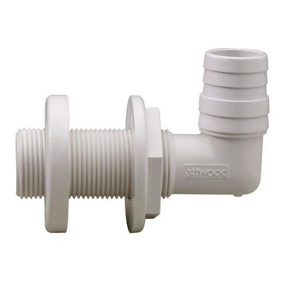 Attwood 3879-3 1.25in. White Thru-Hull Connector