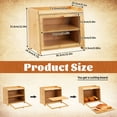 thumbnail image 6 of 【HOSTK】2-Tier Layer Bamboo Bread Box with Transparent Window, Multi-Functional Kitchen Countertop Storage for Bread, Spices & Tableware, Sturdy & Eco-Friendly Food Organizer, 6 of 9