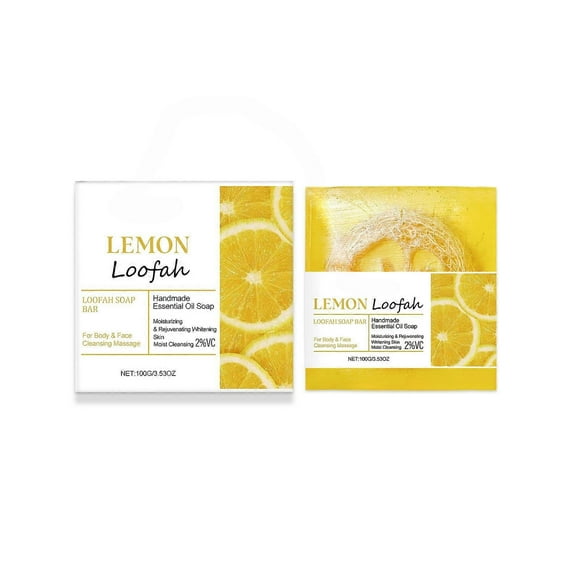 Lemon Luffa bath soap, lemon soap, body mild cleansing soap, Oil Control Refreshing Cleansing Cleansing Bath soap