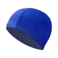 thumbnail image 1 of Gorro de baño de tela Gorro de baño Gorro de baño Ajuste portátil Cabello largo Cabello corto Mujeres Azul, 1 of 8