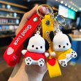 thumbnail image 2 of Llavero Kawaii Sanrio de dibujos animados, muñeco Pochacco, llavero de coche, bolso escolar, colgante, adornos de decoración, regalos de joyería para amigos, 2 of 4