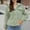 Green, variant on Aloohaidyvio Women Winter Casual Fuzzy Button Down Long Sleeve Warm Short Crop Jacket Coat