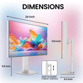 thumbnail image 4 of CRUA 27" 4K Monitor, UHD 3840x2160P 60Hz IPS Panel Computer Monitor with Built-in Speakers, Supports AMD FreeSync, USB Type-c, 98% DCI-P3, Height Adjustable, HDMI 2.0 & DP 1.2, Wall Mountable-Silver, 4 of 8