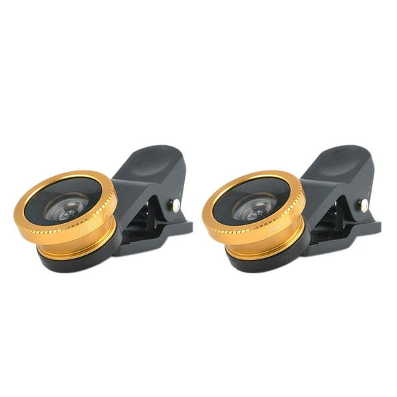 Sidaley Clip-on Fish Eye 3 en 1 Kit de lente de cámara con lente gran angular para Samsung/iPhone Type3 NO3