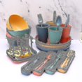thumbnail image 4 of Unbreakable Dinnerware Sets Camping Plates And Bowls Set Plastic Picnic Dinner Sets, 4 of 5