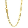 thumbnail image 3 of JewelStop 14k Solid Yellow Gold 2.8 mm Figaro Chain Necklace, Lobster Claw Clasp - 24 Inches, 6gr., 3 of 6