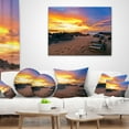 thumbnail image 3 of Designart Khao Lak Beach View at Sunset - Modern Seashore Throw Pillow - 18x18, 3 of 4