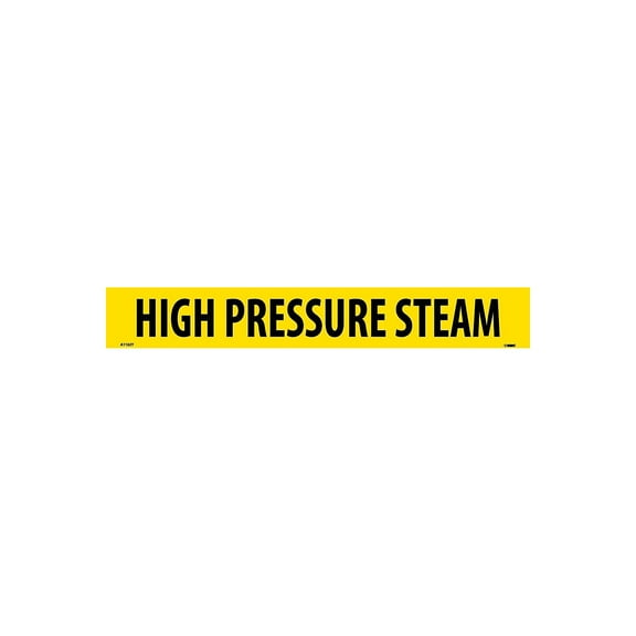 National Marker Pipemarker; Adhesive Vinyl High Pressure Steam 2X14 1 1/4" Cap Height A1132Y