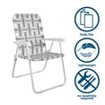 thumbnail image 3 of Novogratz Poolside Gossip, Priscilla Folding Chairs, 2-Pack, Gray, 3 of 14