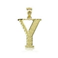 thumbnail image 6 of 10kt Gold M Block Initial Pendant, 6 of 7