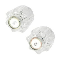 BIBABLYKE 2Pieces Campers Faucet Knobs Replacement Accessory for Bathroom Sink and Shower Hot Cold Water Control Acrylic